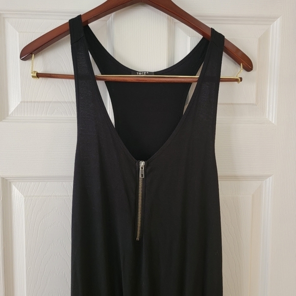 TEREZ Jumpsuit Sz M Zip Up Front Jogger Tampered Leg Elastic Waist Pockets - Picture 3 of 12